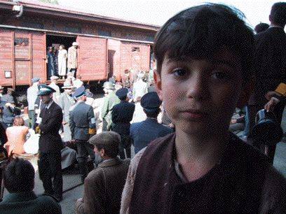 Daniel Szpilman on the set of The Pianist